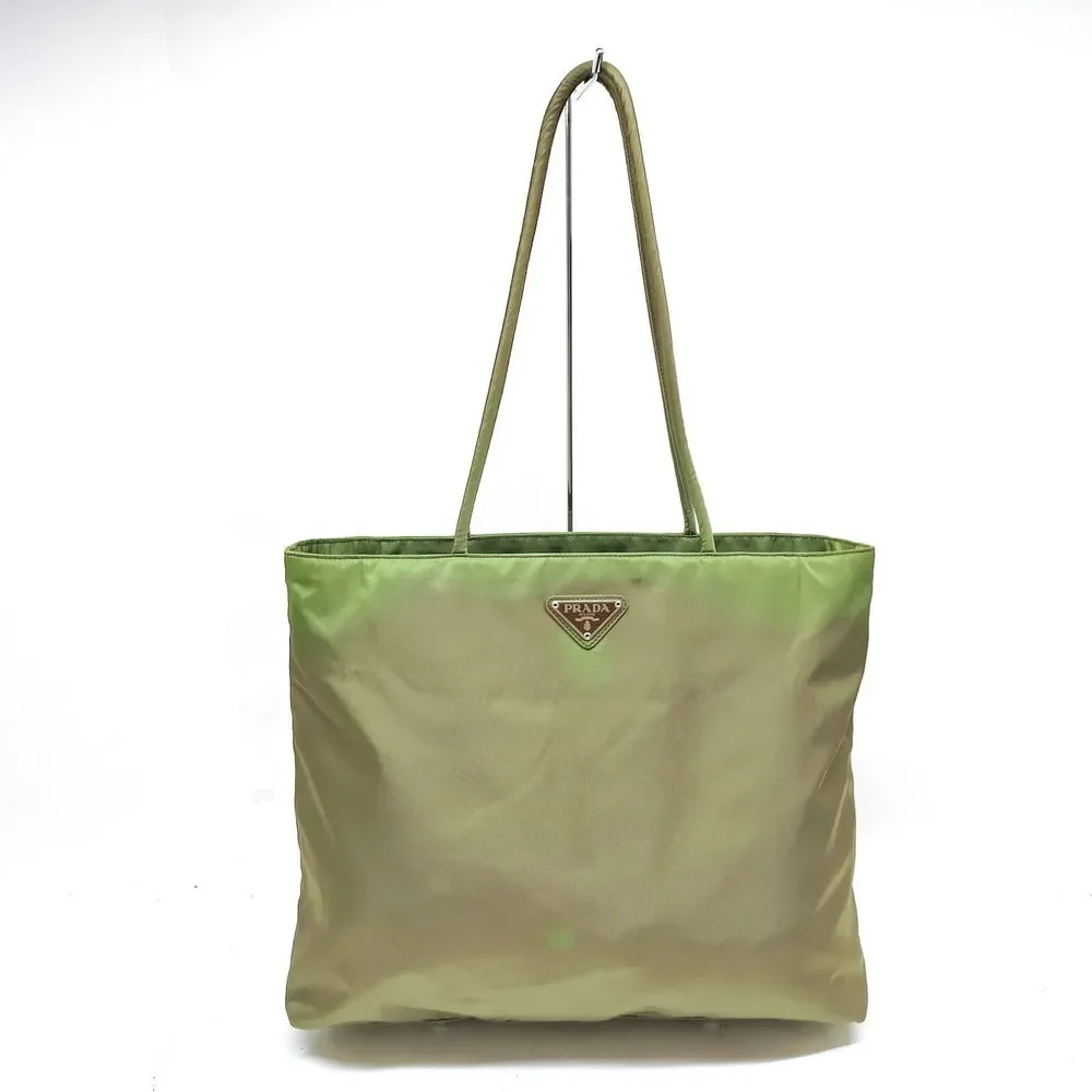 Prada Hand Bag Green Nylon #77090P10 - Picture 1 of 9